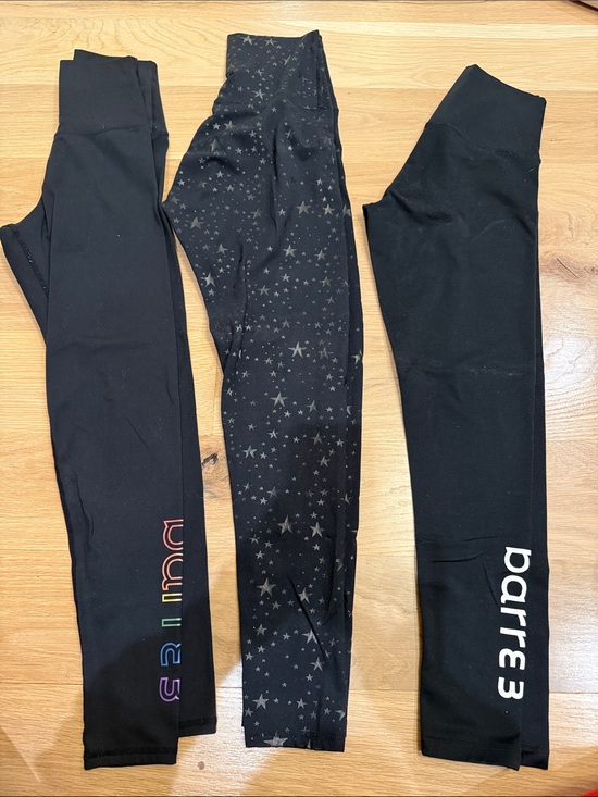 Barre3 Pants - 3 pairs of Barre3 Women's Black High-Rise Leggings